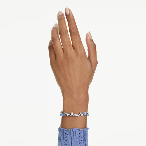 Swarovski Constella ezüst színű karkötő kék kristállyal 5722479
