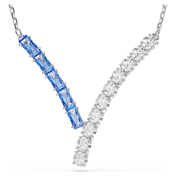 Swarovski Matrix ezüst színű nyaklánc kék kristállyal 5732265
