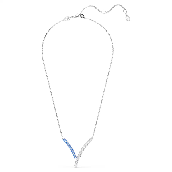 Swarovski Matrix ezüst színű nyaklánc kék kristállyal 5732265