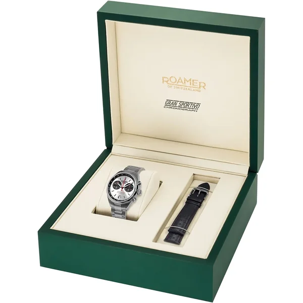 Roamer Gran Sportivo fekete és szürke számlapos férfi chronograph karóra 978818418521
