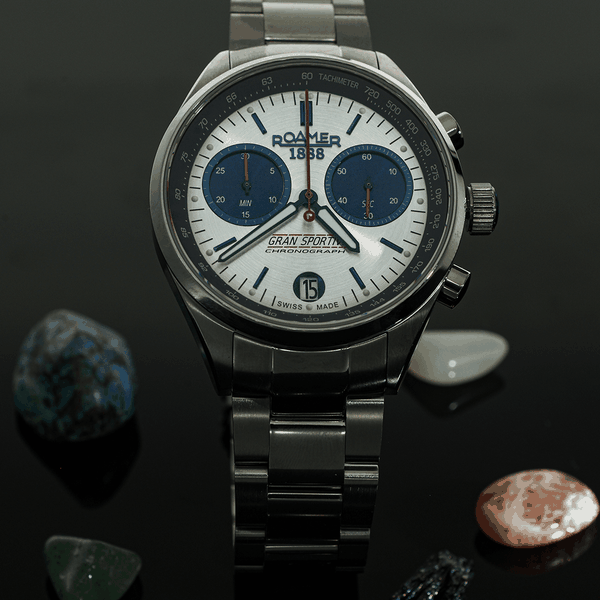 Roamer Gran Sportivo fekete és kék számlapos férfi chronograph karóra 978818414521