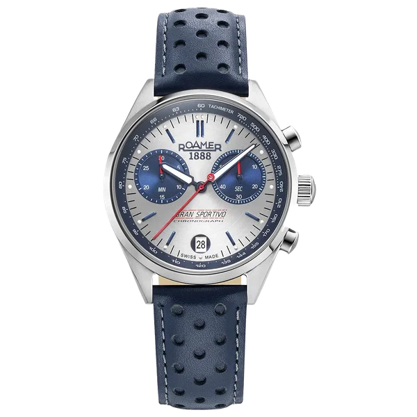 Roamer Gran Sportivo fekete és kék számlapos férfi chronograph karóra 978818414521