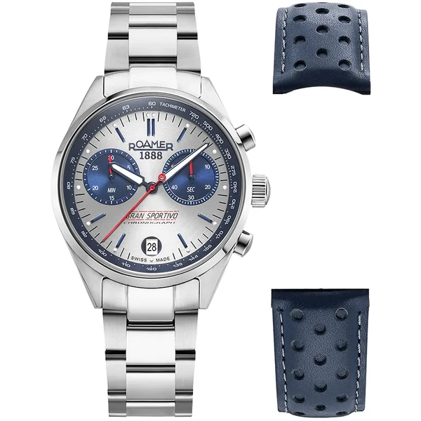 Roamer Gran Sportivo fekete és kék számlapos férfi chronograph karóra 978818414521