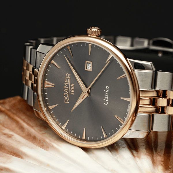 Roamer Classico barna számlapos bicolor férfi óra 971856495550