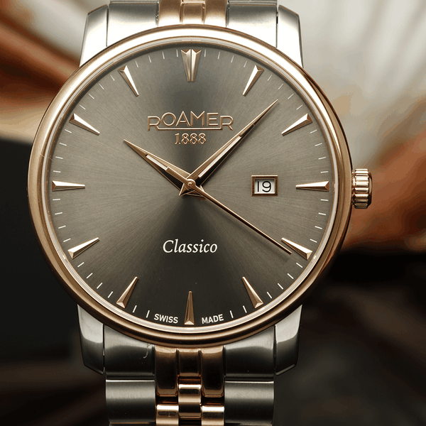 Roamer Classico barna számlapos bicolor férfi óra 971856495550