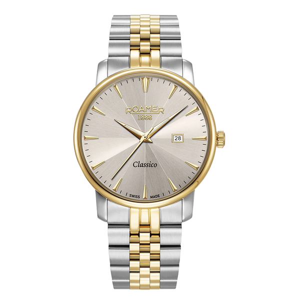 Roamer Classico arany számlapos bicolor férfi óra 971856485550