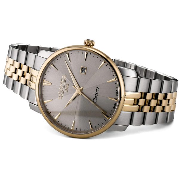 Roamer Classico arany számlapos bicolor férfi óra 971856485550