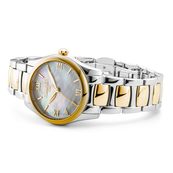 Roamer Eleganza fehér gyöngyház számlapos bicolor női óra 974847472020