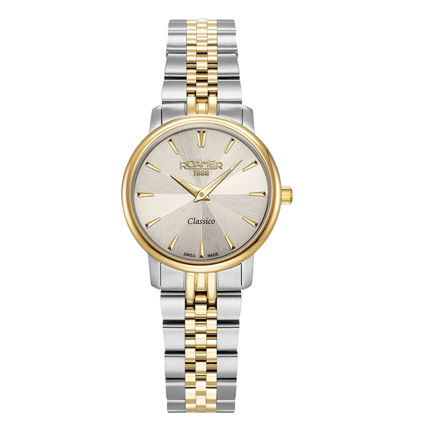 Roamer Classico arany számlapos bicolor női óra 971857485550