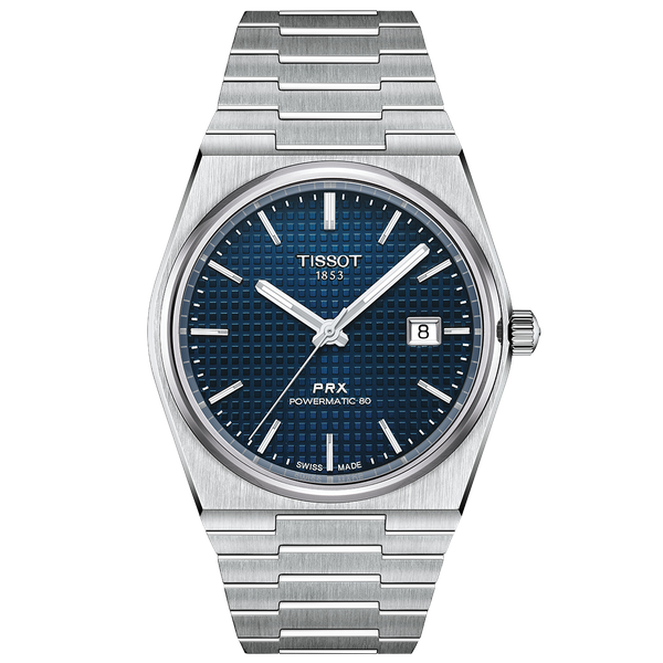 Tissot PRX Powermatic sötétkék számlapos automata férfi óra T1374071104100
