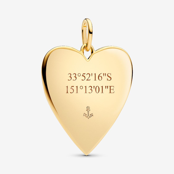 Pandora ékszer Nagy méretű gravírozható szív shine medál 364016C00