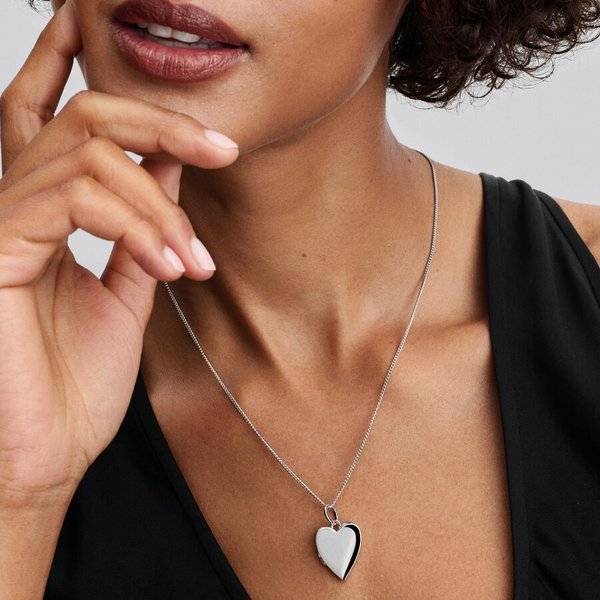Pandora ékszer Gravírozható nyitható szív ezüst charm 394013C01