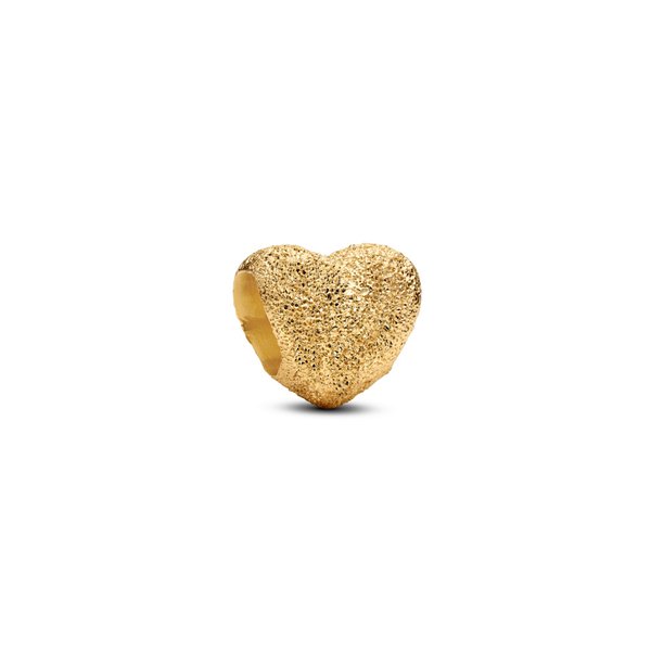 Pandora ékszer Texturált shine szív mini charm 764000C00