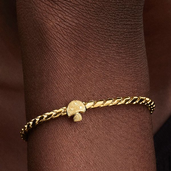 Pandora ékszer Texturált gomba shine mini charm 764048C00