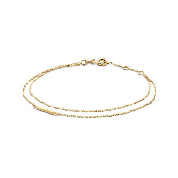 Jackie Gold Dupla soros 14K arany karkötő rúd díszítéssel JKB20.072