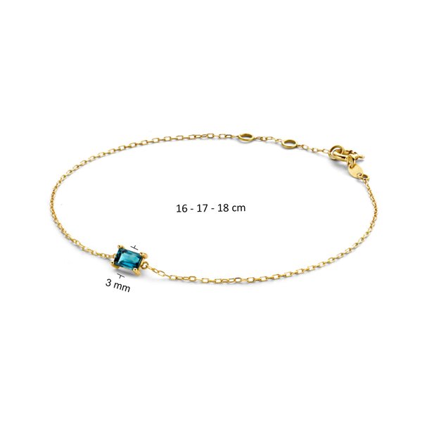 Jackie Gold 14K arany karkötő topaz kővel JKB21.158