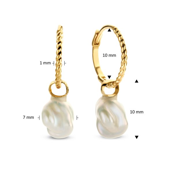 Jackie Gold Pearls of Marrakech 14K arany karika fülbevaló valódi gyöngyökkel JKE21.153
