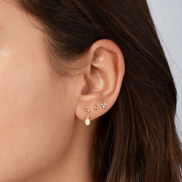 Jackie Gold 14K arany csillogó korongos fülbevaló JKE24.402
