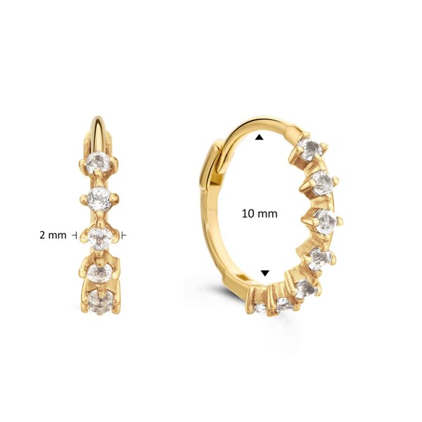 Jackie Gold Jackie Radiance 14K arany fülbevaló fehér topázzal JKE24.440