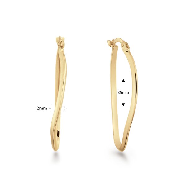 Jackie Gold Antibes 14K arany statement karika fülbevaló JKE25.518