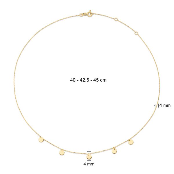Jackie Gold Csillanó Körök 14K arany nyaklánc JKN20.045