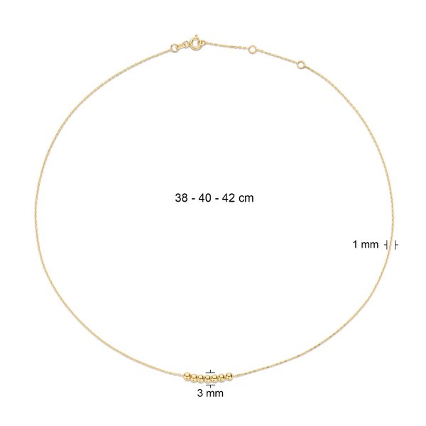 Jackie Gold 14K arany nyaklánc mini gömbökkel JKN20.084