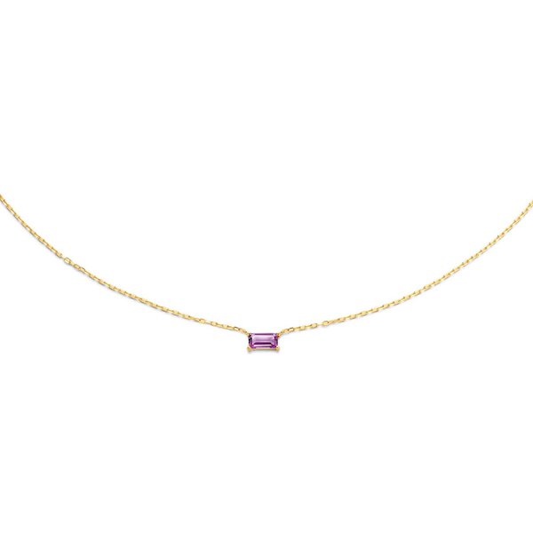 Jackie Gold Medina ametiszt 14K arany nyaklánc JKN21.156