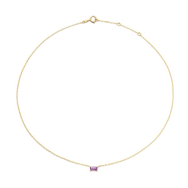Jackie Gold Medina ametiszt 14K arany nyaklánc JKN21.156