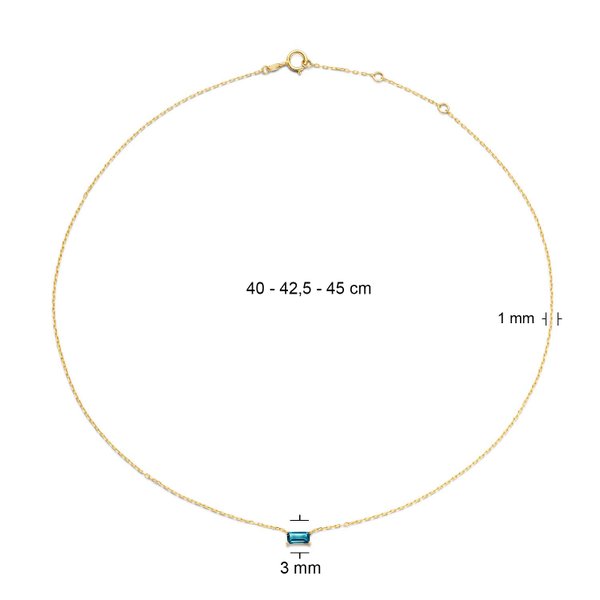 Jackie Gold 14K arany nyaklánc fehér topázzal JKN21.158