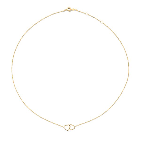 Jackie Gold Dupla szív 14K arany nyaklánc JKN23.049