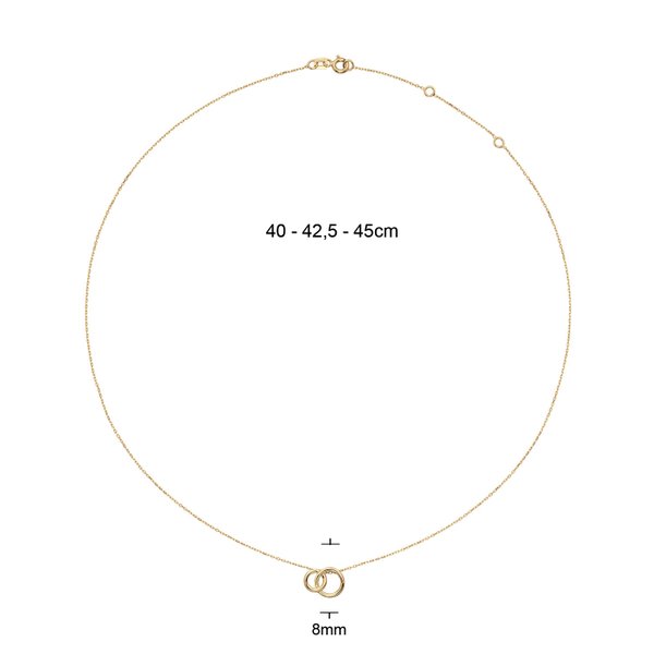 Jackie Gold Jackie Giro Doppio 14K arany nyaklánc JKN25.408