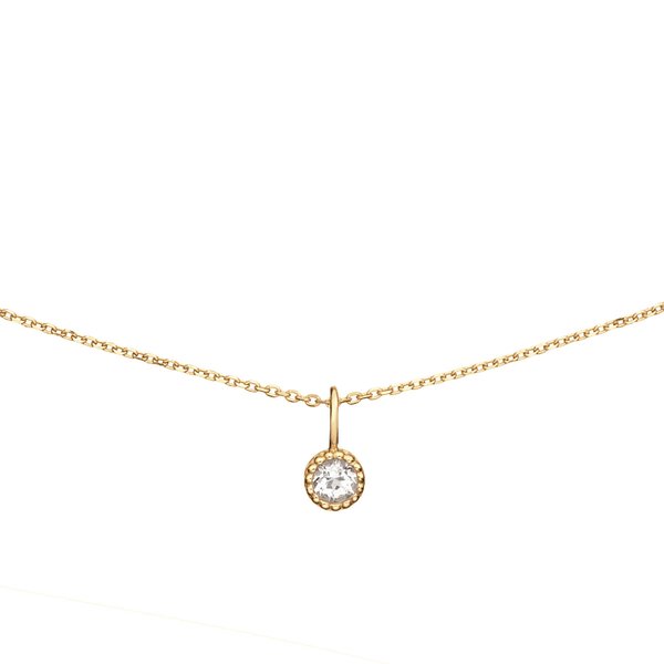 Jackie Gold Grimaldi 14 karátos arany nyaklánc fehér topázzal JKN25.511