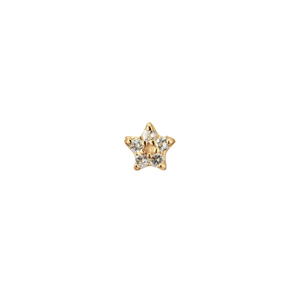 Jackie Gold Csillag fehér topáz 14K arany piercing JKP24.427
