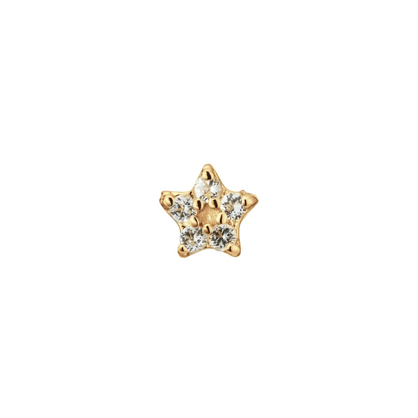 Jackie Gold Csillag fehér topáz 14K arany piercing JKP24.427