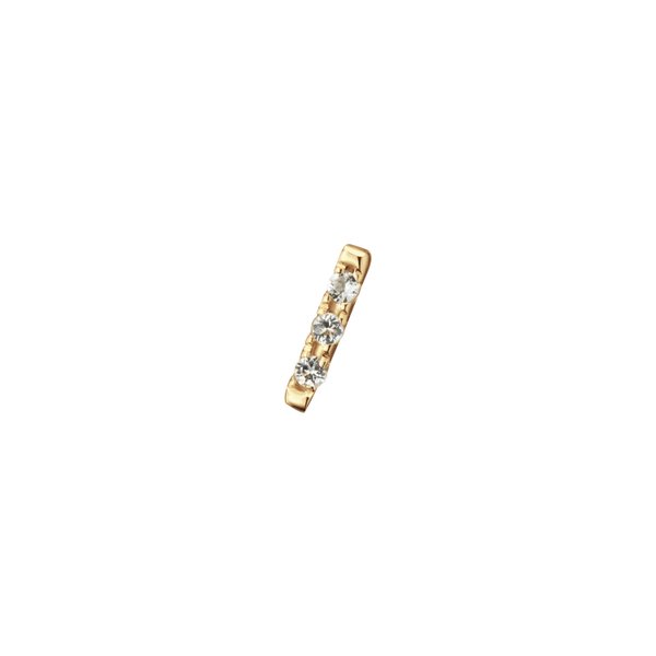 Jackie Gold Rúd fehér topáz 14K arany piercing JKP24.430