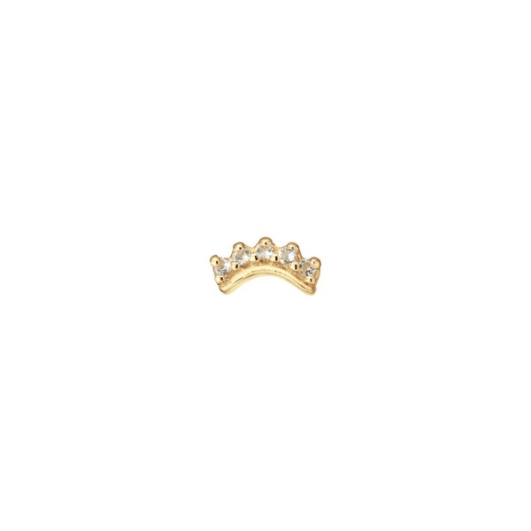 Jackie Gold Ív fehér topáz 14K arany piercing JKP24.431
