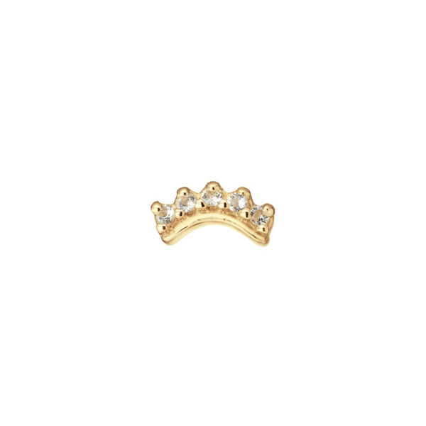 Jackie Gold Ív fehér topáz 14K arany piercing JKP24.431