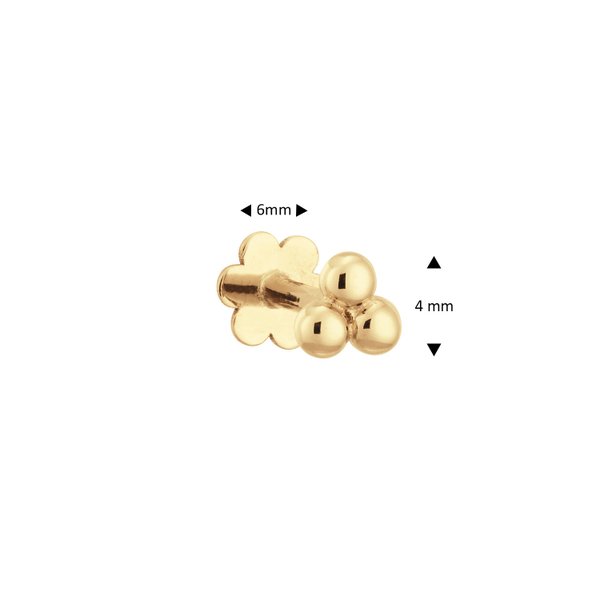 Jackie Gold Három golyó 14K arany piercing JKP24.432