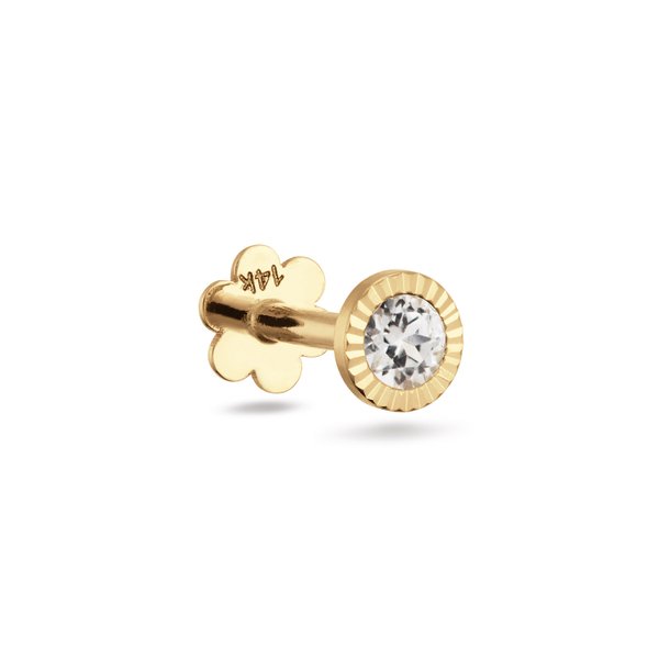 Jackie Gold Vintage fehér topáz 14K arany piercing JKP25.537