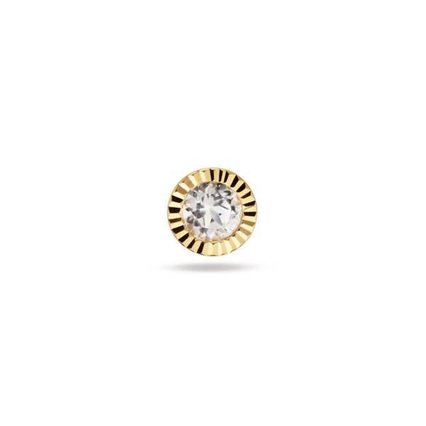 Jackie Gold Vintage fehér topáz 14K arany piercing JKP25.537