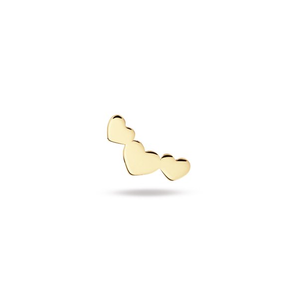 Jackie Gold Három szív 14K arany piercing JKP25.538