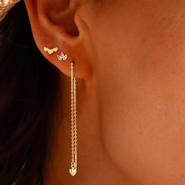 Jackie Gold Három szív 14K arany piercing JKP25.538