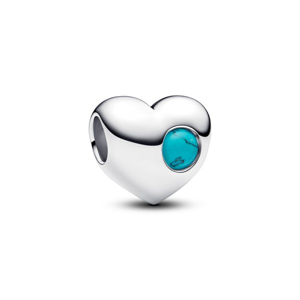 Pandora ékszer Gravírozható szív December ezüst charm 794161C12