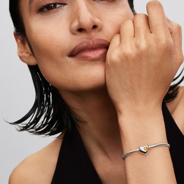 Pandora ékszer Gravírozható szív November ezüst charm 794161C11