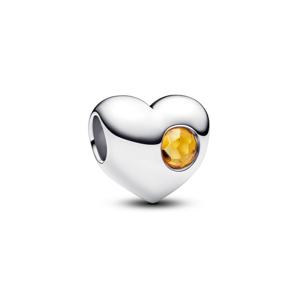 Pandora ékszer Gravírozható szív November ezüst charm 794161C11