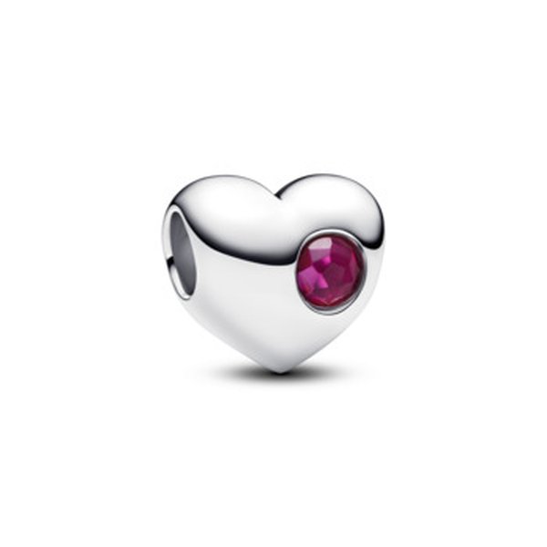 Pandora ékszer Gravírozható szív Július ezüst charm 794161C07