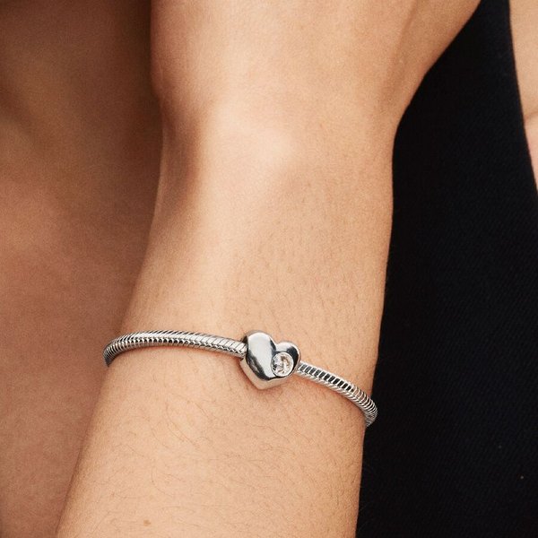 Pandora ékszer Gravírozható szív Április ezüst charm 794161C04
