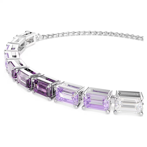 Swarovski Matrix állítható karkötő lila kristályokkal 5707199