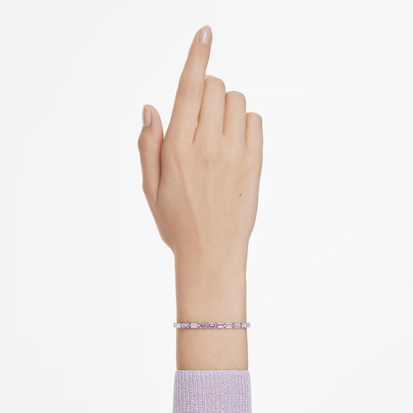 Swarovski Matrix állítható karkötő lila kristályokkal 5707199