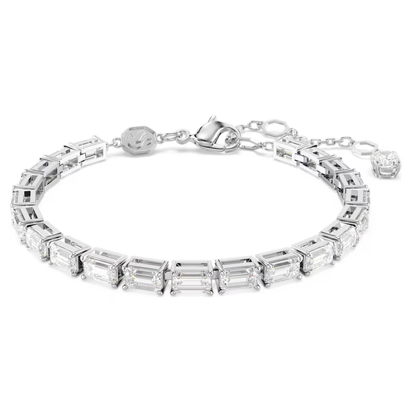 Swarovski Mátrix ezüst színű tenisz karkötő áttetsző baguette kristályokkal 5707200